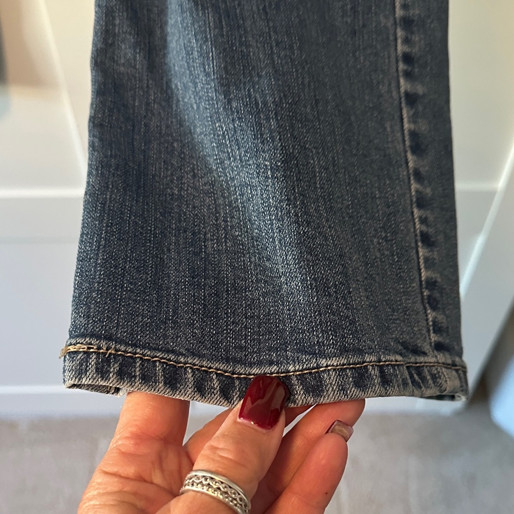 Mossimo Supply Co. Dark Washed Blue Boot Cut Jeans - Picture 3 of 5